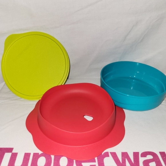 Tupperware Children's Kid's Feeding Dish Bowl w/ Suction Cup Base & Seal Primary - Picture 15 of 16